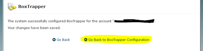 Box Trapper Configure Save