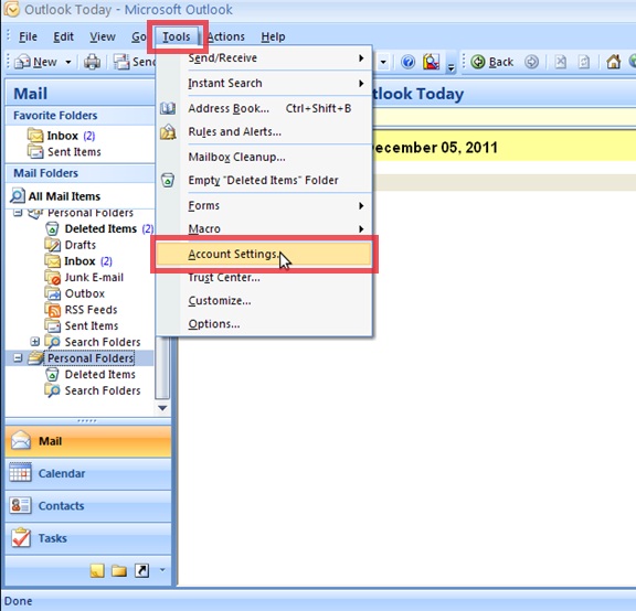 Cara setting email hosting ardetamedia di Outlook